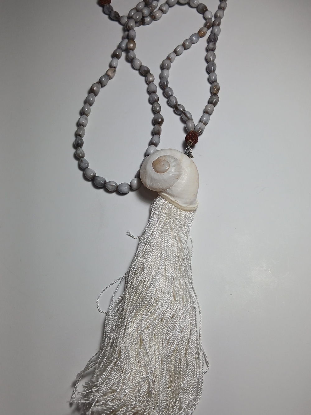 Handmade White Shell Tassel Beaded Necklace - Women Jewelry